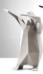 DAB PENGUIN SCULPTURE GLOSSY WHITE