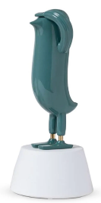 MINI HOPEBIRD GLOSSY TEAL, SATIN WHITE BASE