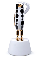 HOPEBIRD DECORATION 6 GLOSSY GOLD WHITE AND BLACK N