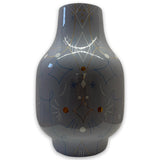 Strypy Vase 3.Glossy Stone Grey With Graphic 3 - Bosa
