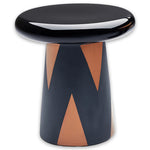 T-Table Tall Black And Copper Graphic D1 - Bosa