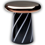 T-Table Tall Black White Graphics And Glossy - Bosa