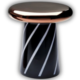 T-Table Tall Black White Graphics And Glossy - Bosa