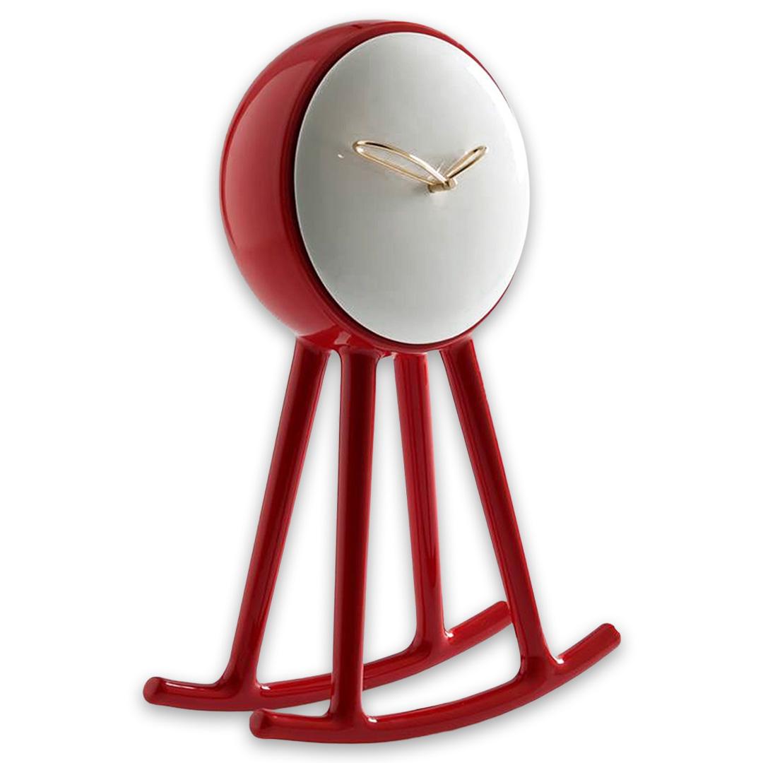 Infinity Clock Fire Red And White Quarter
