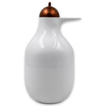 Big Pelican Decanter White With Satin Copper