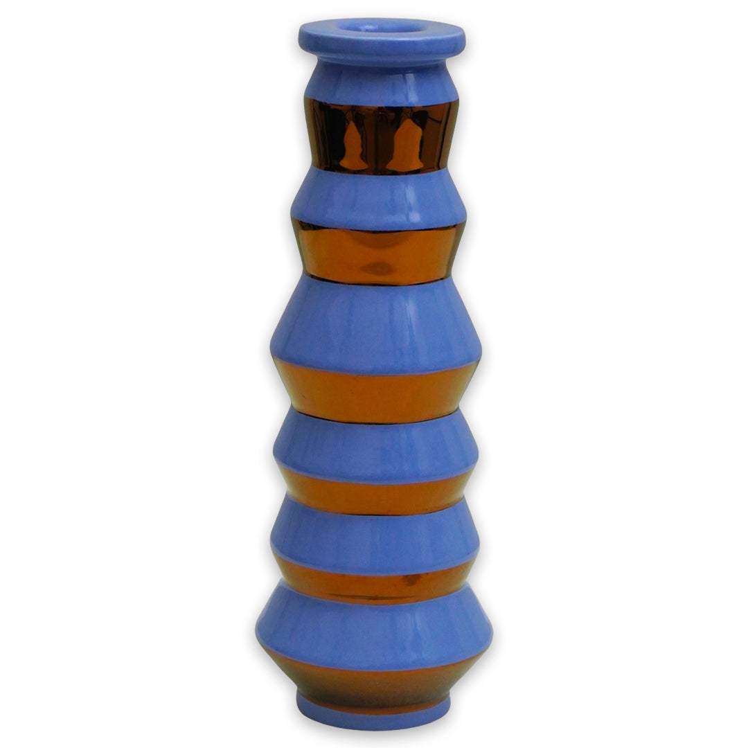Bossanova Candle Holder 2 Lavender & Antique Gold - Bosa