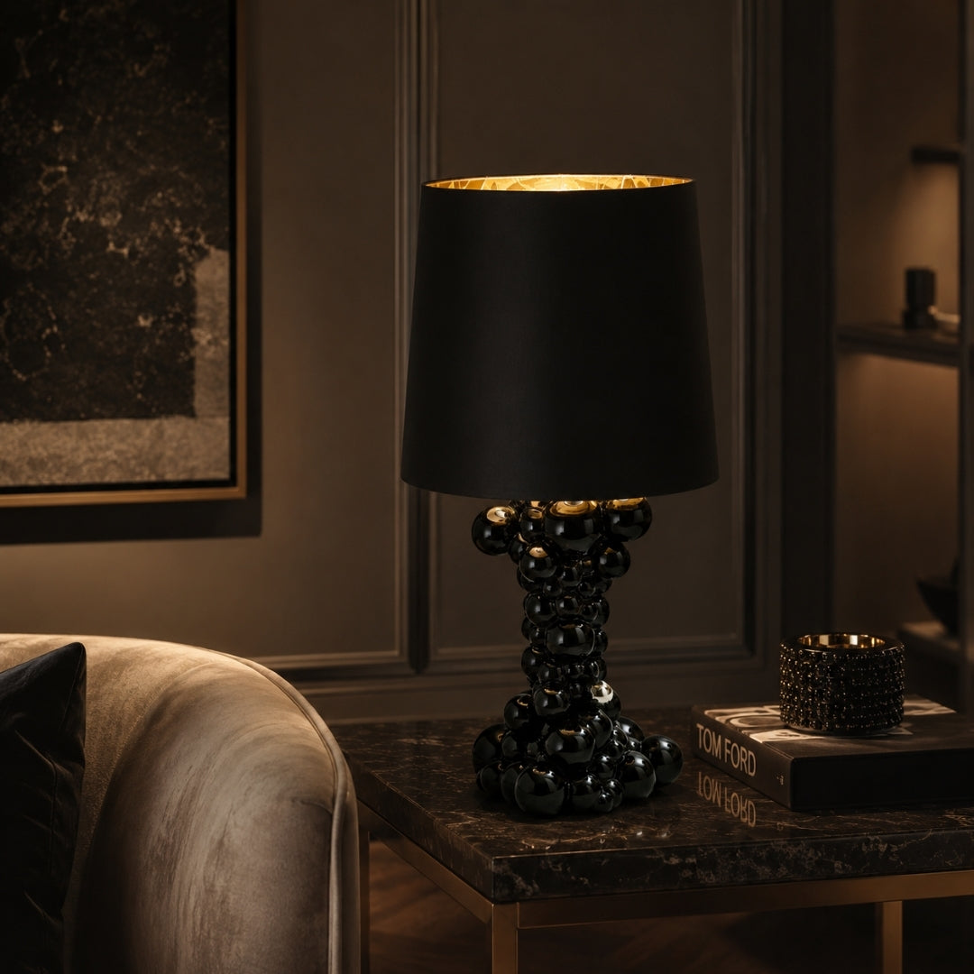 Bubbles Lamp Glossy Black & Platinum - Bosa (view 2)