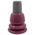 Volcano Vase 1 Glossy Cyclamen Outside Dusky Brown Top & Glossy Blueberry Inside