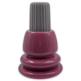 Volcano Vase 1 Glossy Cyclamen Outside Dusky Brown Top & Glossy Blueberry Inside