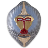 Primates Mandrillus Mask Sugar Paper Red & Precious Metals - Bosa