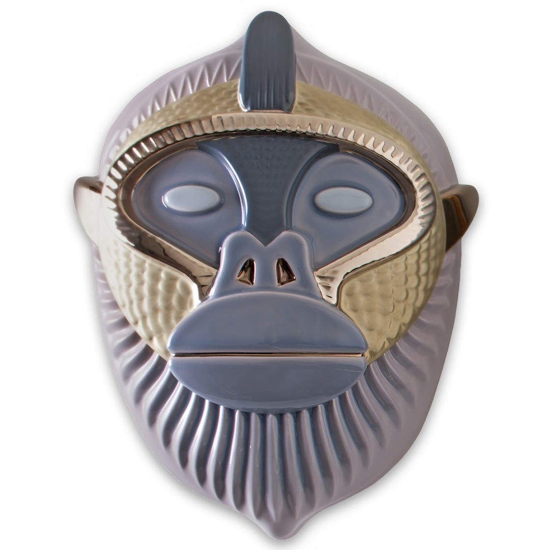 Primates Kandti Mask Lilac Grey Sugar Paper & Precious Metals - Bosa