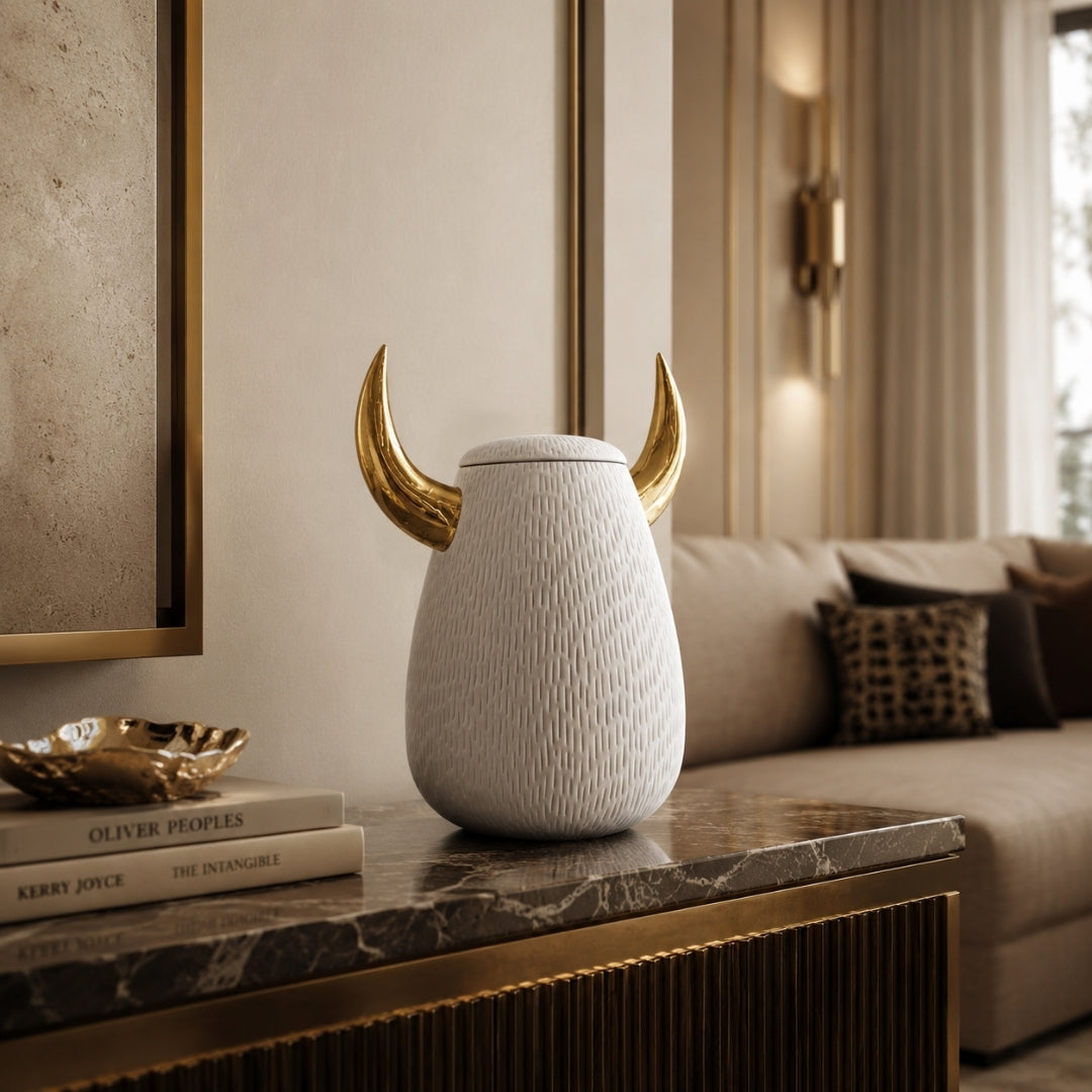 A-07 Bull Rough Cashmere & Glossy Gold Horn - Bosa (view 2)