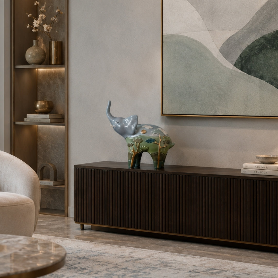 Surus Elephant Container Light Grey Teal & Biscay Bay - Bosa (view 2)