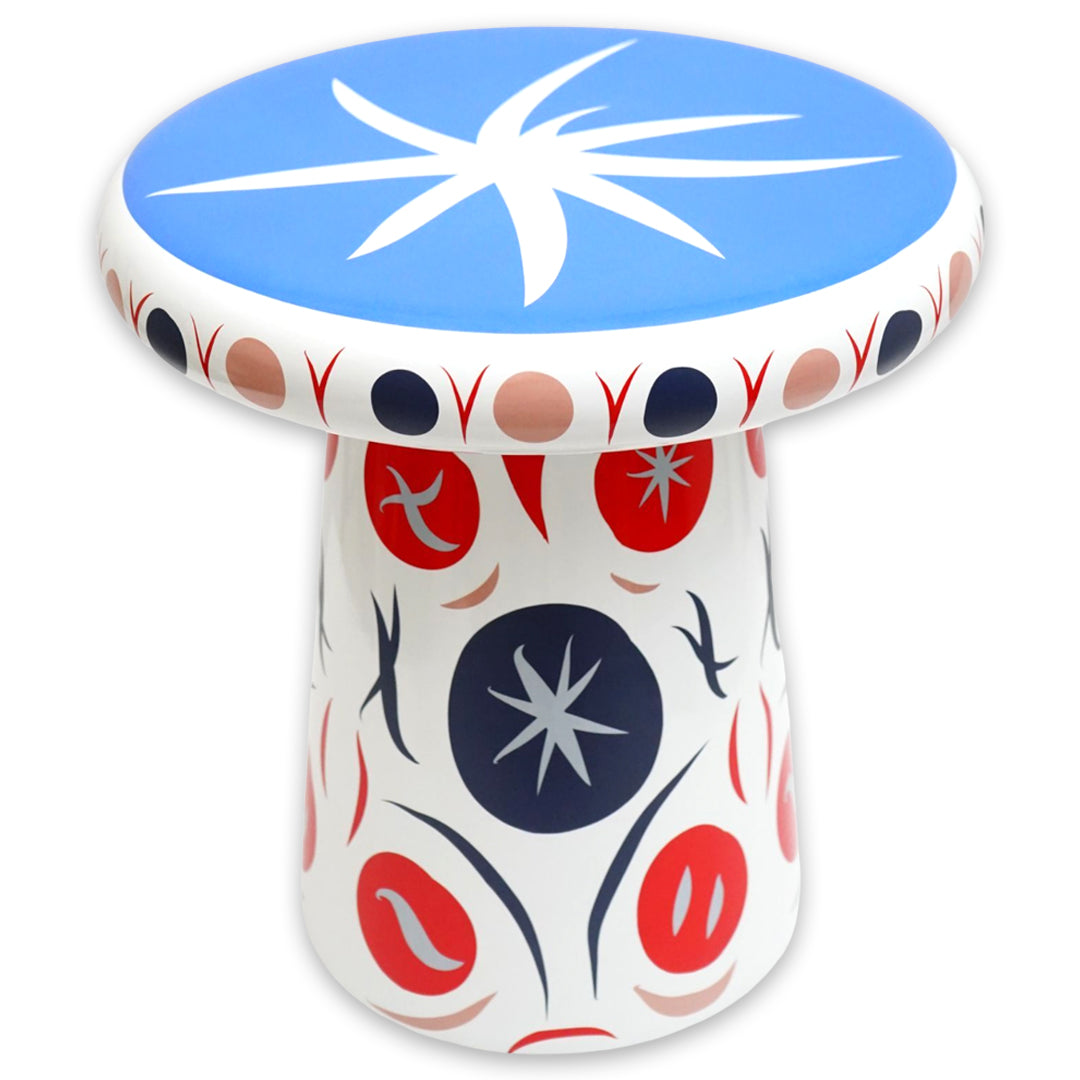 A-H41/04Gd1 T-Table Glossy White With Graphic - Dance - Bosa