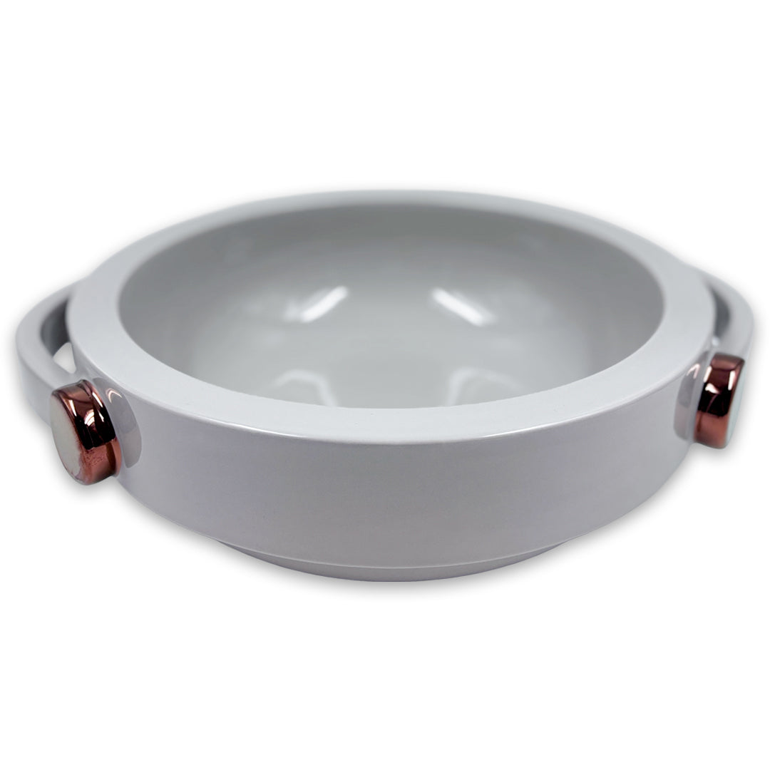 Sb-160/12+04/80 Jarro Centerpiece In Glossy Cashmere With Glossy Copper Details - Bosa