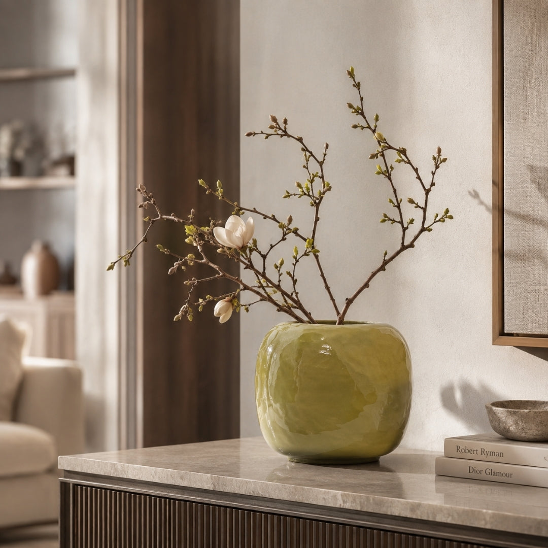 Bagus Vase M Glossy Lime Green - Bosa (view 2)