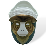 Primates Brazza Vase Satin Biscay Bay, White And