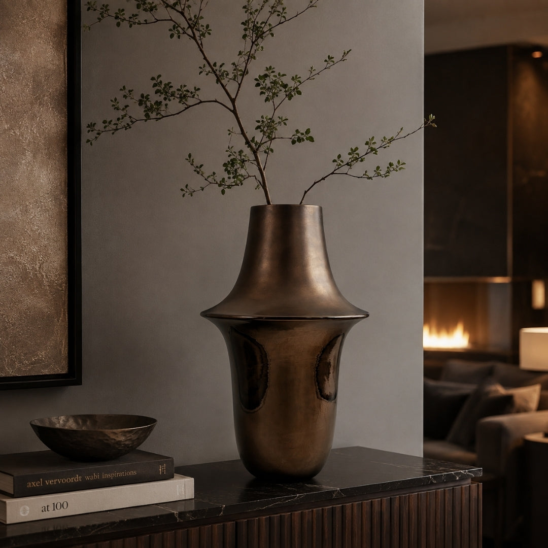 Isole Narrow Vase 2. Glossy Bronze Bottom And Mat Bronze ToÃ° - Bosa (view 2)