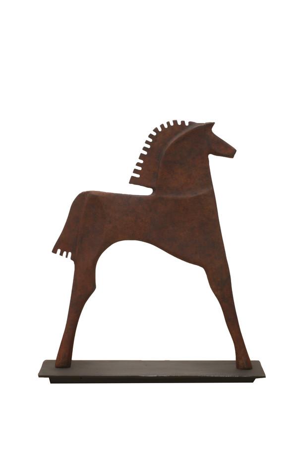 PEDESTAL PQ. ALUMINUM HORSE