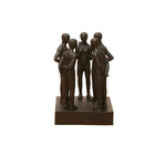 5 TALKING FIGURES IN BLACK RESIN