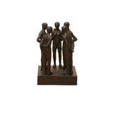 5 TALKING FIGURES IN BLACK RESIN
