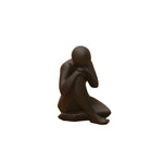 SEATED FIGURE BLACK RESIN