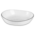 Salt Bowl White With Black Rim
