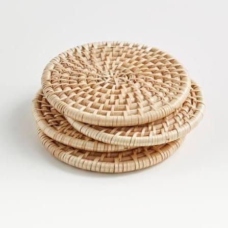 ARTESIA NATURAL COASTERS, SET OF 4