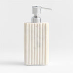 CARMEN FLUTED WHITE MARBLE SOAP PUMP
