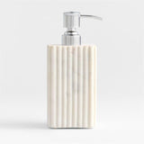 CARMEN FLUTED WHITE MARBLE SOAP PUMP