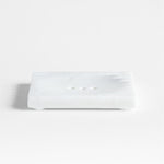 CARMEN FLUTED WHITE MARBLE SOAP DISH