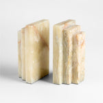 OIA GREEN ONYX BOOKENDS, SET OF 2