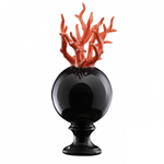 GLOBE WITH RED CORAL