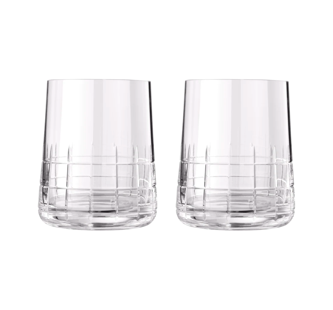 Graphik Set of 2 crystal water goblets