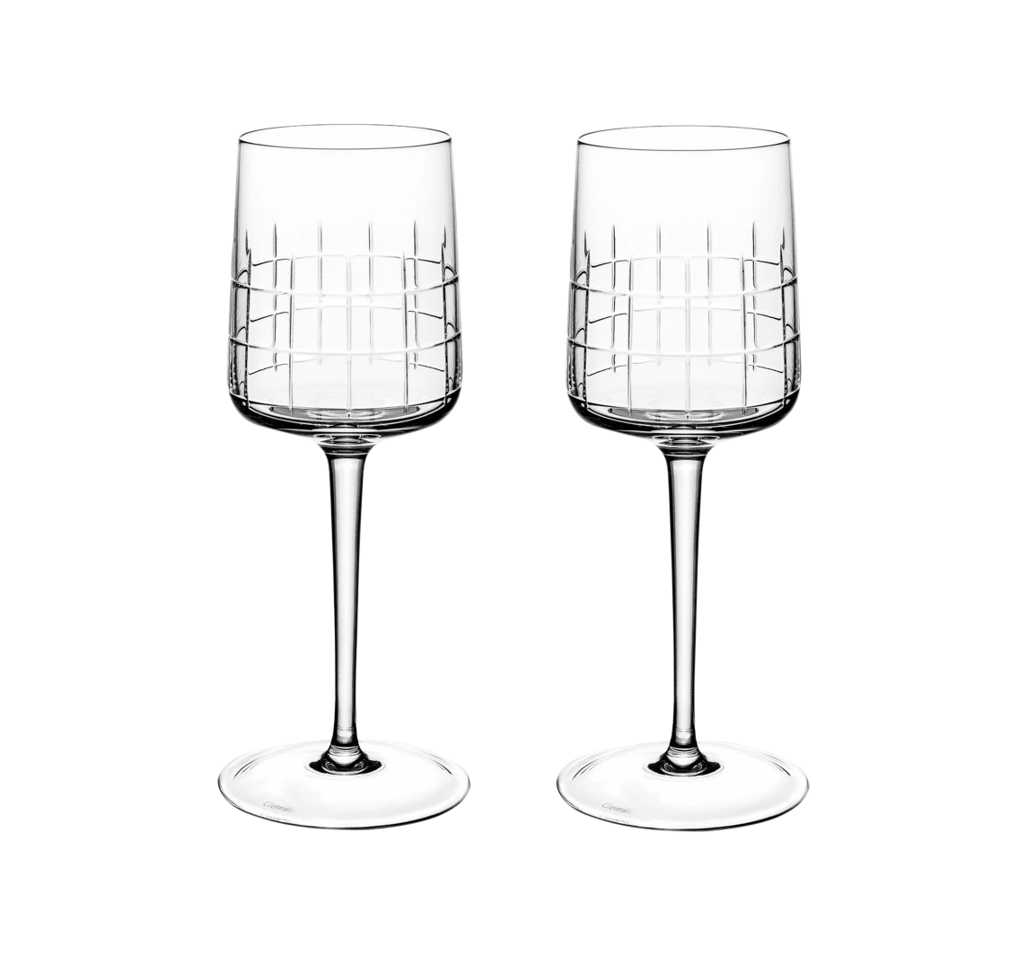 Graphik Set of 2 crystal water glasses