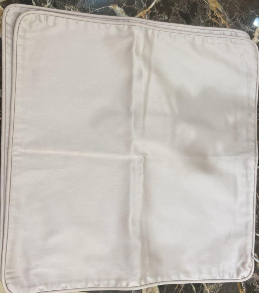 Light Satin Not Quilted Decorative Cushions Covers Cotton Satin 600Tc