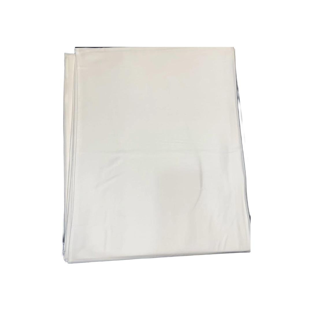 Grace Cotton Satin 300Tc Bottom Sheet Flat King Size Natural White