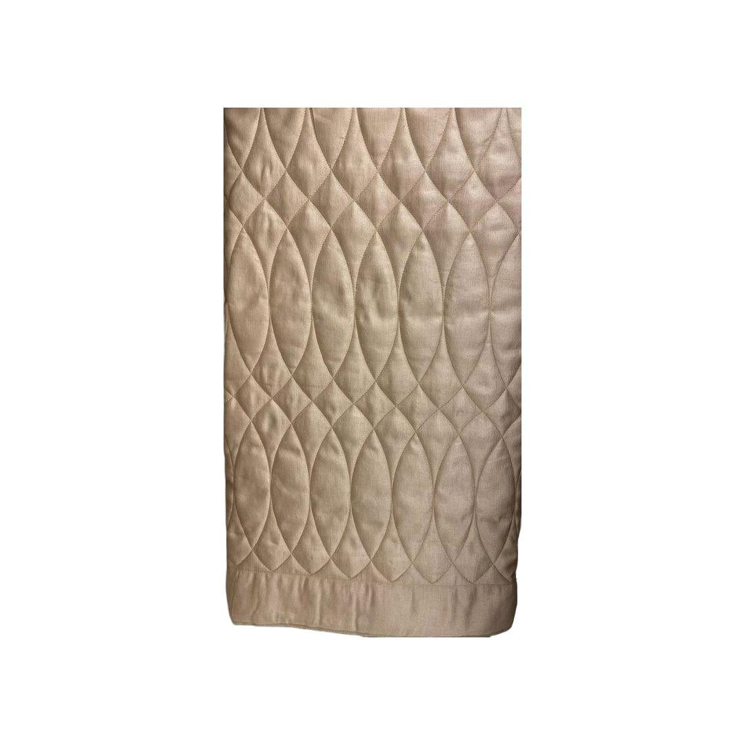 Ellipse Linen Silk Quilted Bed Spread 70% Linen 30% Silk King Size