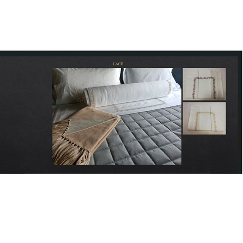 Lace 300Tc Cotton Satin Pillow Shams