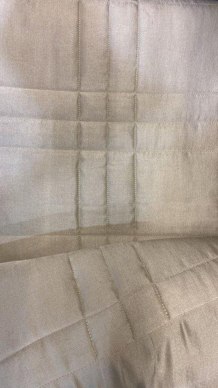 Modern Satin Linen Silk Quilted Bed Spread 70% Linen 30% Silk King Size