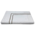 Grace 300Tc Cotton Satin Duvet Cover King Size Natural White / Pergamena
