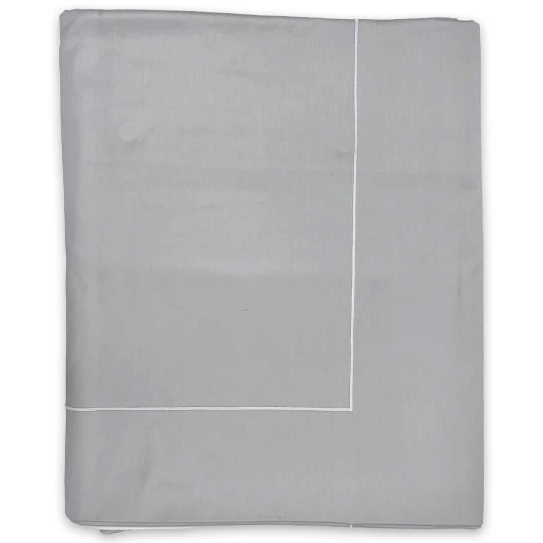 Plaza 300Tc Cotton Satin Duvet Cover King Size Incenso / 1801 White