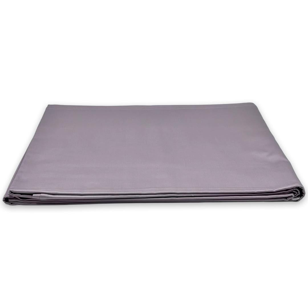 Plaza Cotton Satin 300Tc Bottom Sheet Flat King Size-Ostrica White
