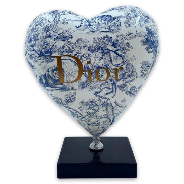 Heart D. Animal Print Blue