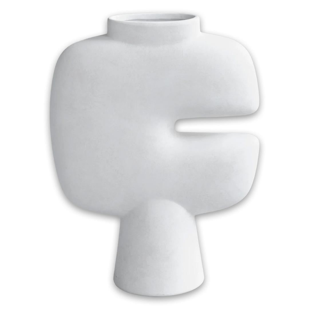 Tribal Vase Medio Bone White