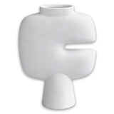 Tribal Vase Medio Bone White