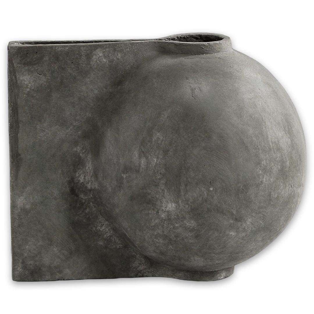 Vase - Offset Vase, Mini - Dark Grey