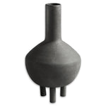 2 Duck Vase Fat Dark Grey