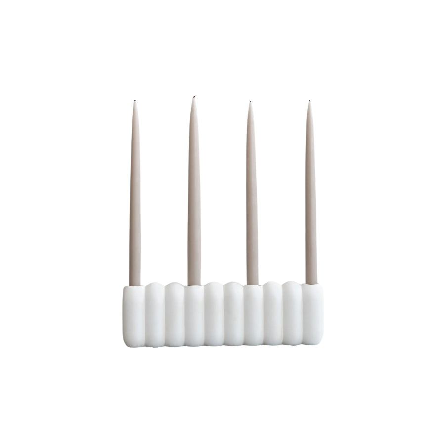 Tube Candle Holder Big - Bone White