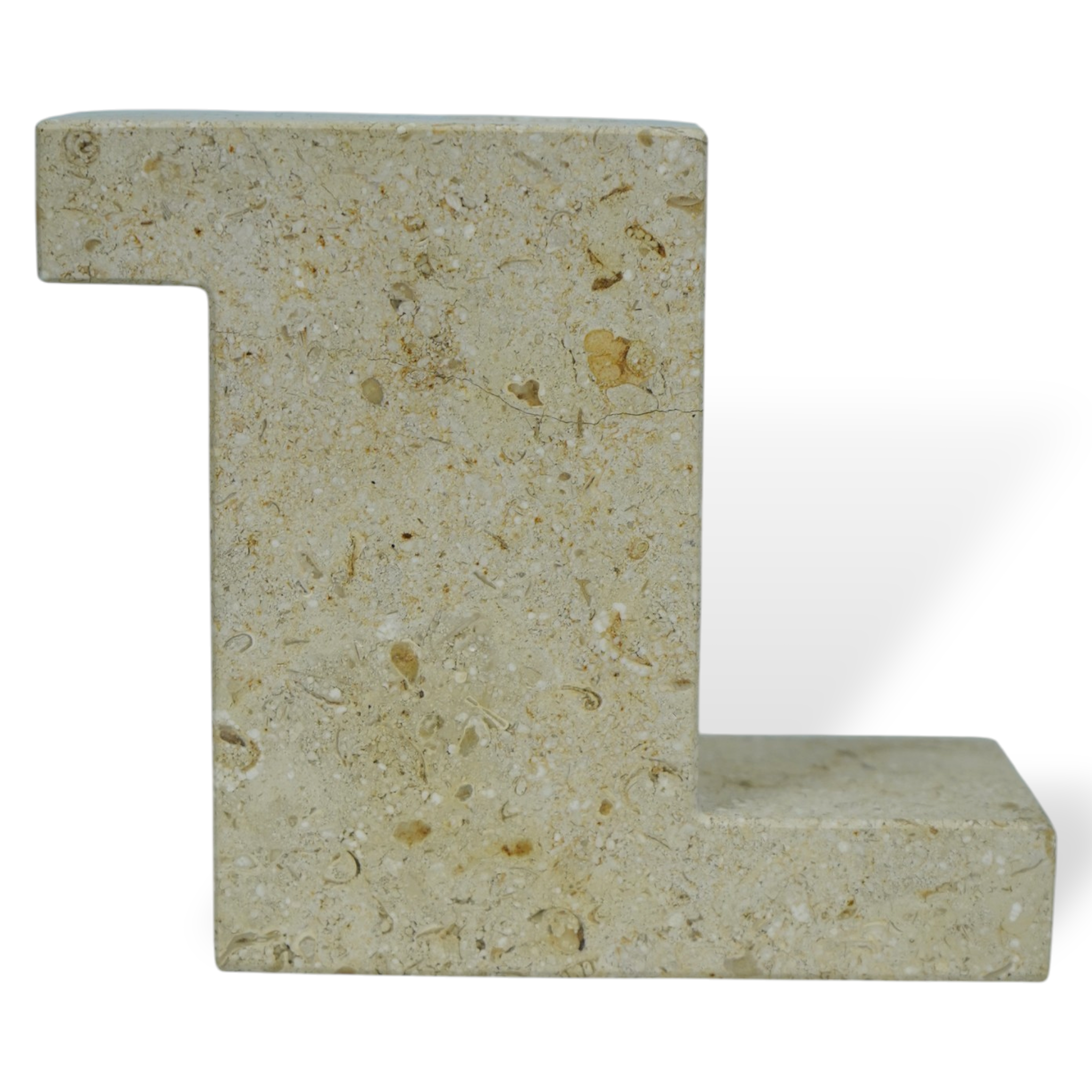 Brick Candle Holder, Tall - Limestone